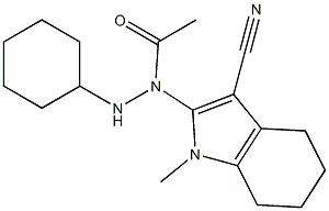 1-Methyl-2-[(cyclohexylamino)acetylamino]-4,5,6,7-tetrahydro-1H-indole-3-carbonitrile 结构式