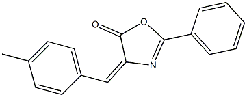 2-Phenyl-4-[(E)-(4-methylphenyl)methylene]-2-oxazolin-5-one 结构式