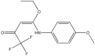 1,1,1-Trifluoro-4-(4-methoxyphenylamino)-4-ethoxy-3-buten-2-one 结构式