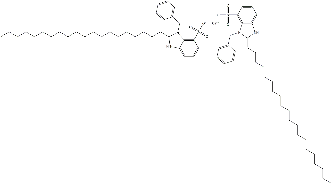 Bis(1-benzyl-2,3-dihydro-2-icosyl-1H-benzimidazole-7-sulfonic acid)calcium salt 结构式
