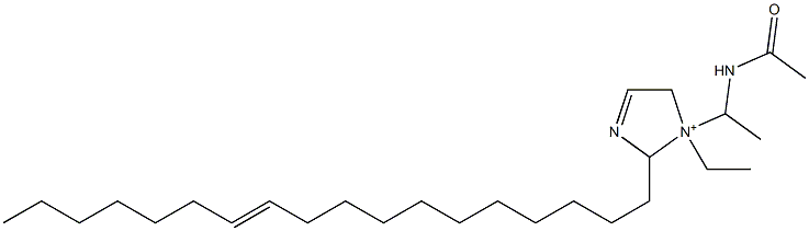 1-[1-(Acetylamino)ethyl]-1-ethyl-2-(11-octadecenyl)-3-imidazoline-1-ium 结构式