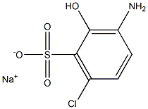 3-Amino-6-chloro-2-hydroxybenzenesulfonic acid sodium salt 结构式