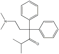 6-(Dimethylamino)-4,4-diphenyl-2-methyl-3-hexanone 结构式