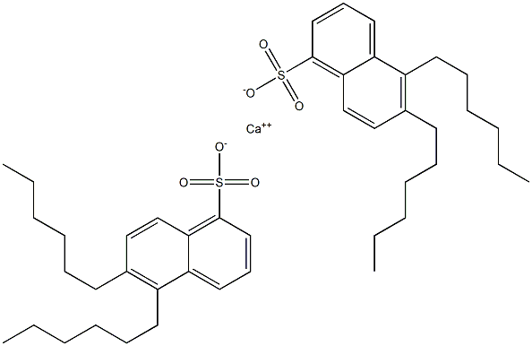 Bis(5,6-dihexyl-1-naphthalenesulfonic acid)calcium salt 结构式