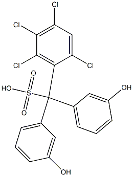 (2,4,5,6-Tetrachlorophenyl)bis(3-hydroxyphenyl)methanesulfonic acid 结构式