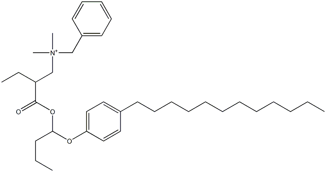 N,N-Dimethyl-N-benzyl-N-[2-[[1-(4-dodecylphenyloxy)butyl]oxycarbonyl]butyl]aminium 结构式