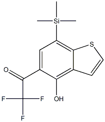 5-Trifluoroacetyl-7-trimethylsilylbenzo[b]thiophen-4-ol 结构式