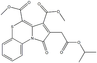 2-[(Isopropoxycarbonyl)methyl]-1-oxo-1H-pyrrolo[2,1-c][1,4]benzothiazine-3,4-dicarboxylic acid dimethyl ester 结构式