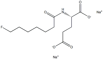 N-(7-Fluoroheptanoyl)-L-glutamic acid disodium salt 结构式