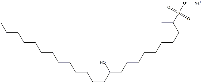 11-Hydroxytetracosane-2-sulfonic acid sodium salt 结构式