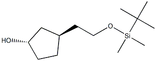 (1S,3R)-3-[2-[Dimethyl(tert-butyl)silyloxy]ethyl]cyclopentan-1-ol 结构式