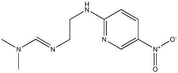 N1,N1-Dimethyl-N2-[2-(5-nitro-2-pyridinylamino)ethyl]formamidine 结构式