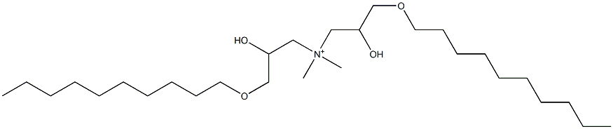 3-Decyloxy-N-(3-decyloxy-2-hydroxypropyl)-2-hydroxy-N,N-dimethyl-1-propanaminium 结构式
