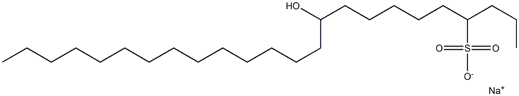 10-Hydroxytetracosane-4-sulfonic acid sodium salt 结构式