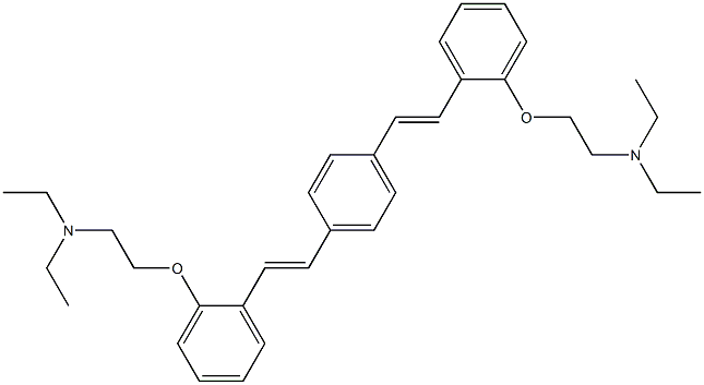 N,N'-[p-Phenylenebis(vinylene-o-phenyleneoxyethylene)]bis(diethylamine) 结构式