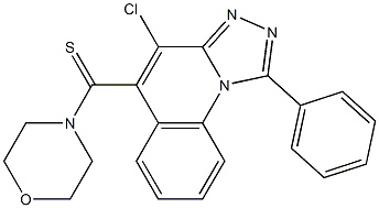 4-Chloro-5-(morpholinocarbonothioyl)-1-phenyl[1,2,4]triazolo[4,3-a]quinoline 结构式