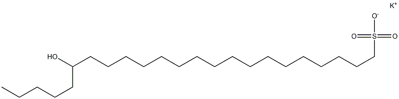 18-Hydroxytricosane-1-sulfonic acid potassium salt 结构式