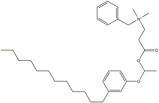 N,N-Dimethyl-N-benzyl-N-[2-[[1-(3-dodecylphenyloxy)ethyl]oxycarbonyl]ethyl]aminium 结构式