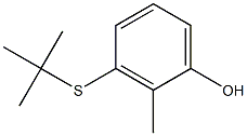 3-(tert-Butylthio)-2-methylphenol 结构式