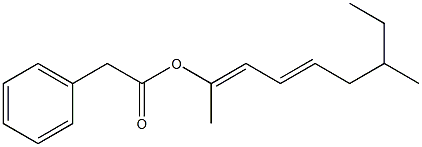 Phenylacetic acid 1,6-dimethyl-1,3-octadienyl ester 结构式