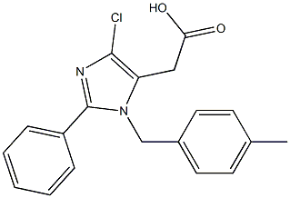 2-Phenyl-1-(4-methylbenzyl)-4-chloro-1H-imidazole-5-acetic acid 结构式