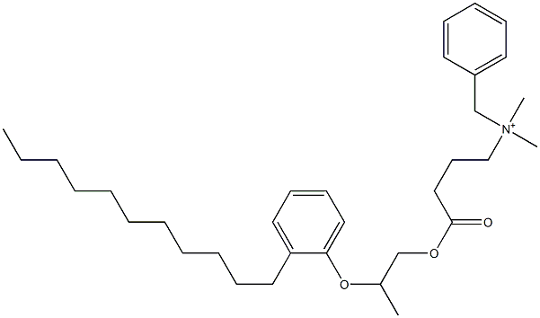 N,N-Dimethyl-N-benzyl-N-[3-[[2-(2-undecylphenyloxy)propyl]oxycarbonyl]propyl]aminium 结构式