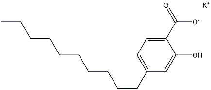 4-Decyl-2-hydroxybenzoic acid potassium salt 结构式