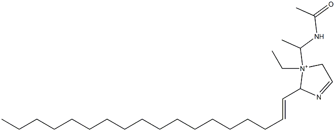 1-[1-(Acetylamino)ethyl]-1-ethyl-2-(1-octadecenyl)-3-imidazoline-1-ium 结构式