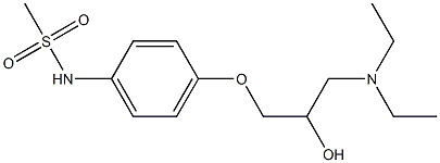 N-[4-(3-Diethylamino-2-hydroxypropyloxy)phenyl]methanesulfonamide 结构式