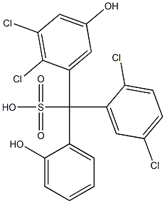 (2,5-Dichlorophenyl)(2,3-dichloro-5-hydroxyphenyl)(2-hydroxyphenyl)methanesulfonic acid 结构式