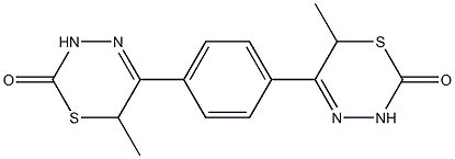 5,5'-(1,4-Phenylene)bis(3,6-dihydro-6-methyl-2H-1,3,4-thiadiazin-2-one) 结构式