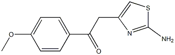 2-Amino-4-[(4-methoxyphenyl)carbonylmethyl]thiazole 结构式