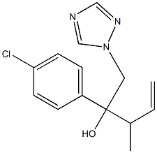 1-(4-Chlorophenyl)-1-(1-methyl-2-propenyl)-2-(1H-1,2,4-triazol-1-yl)ethanol 结构式