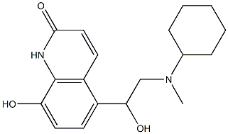 8-Hydroxy-5-(1-hydroxy-2-(N-cyclohexyl-N-methylamino)ethyl)-2(1H)-quinolone 结构式