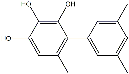 4-(3,5-Dimethylphenyl)-5-methylbenzene-1,2,3-triol 结构式