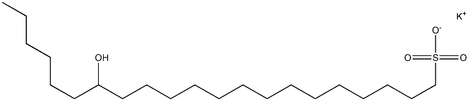 15-Hydroxyhenicosane-1-sulfonic acid potassium salt 结构式