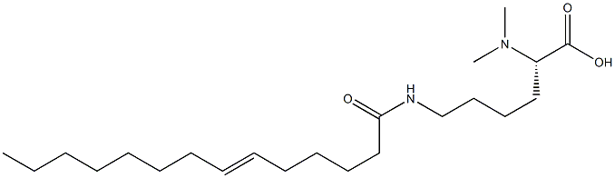 N6-(6-Tetradecenoyl)-N2,N2-dimethyllysine 结构式