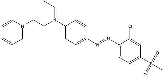 1-[2-[[4-[[2-Chloro-4-(methylsulfonyl)phenyl]azo]phenyl]ethylamino]ethyl]pyridinium 结构式