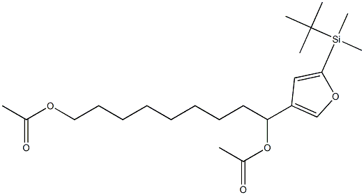 Acetic acid 1-[5-(tert-butyldimethylsilyl)-3-furyl]-9-acetoxynonyl ester 结构式