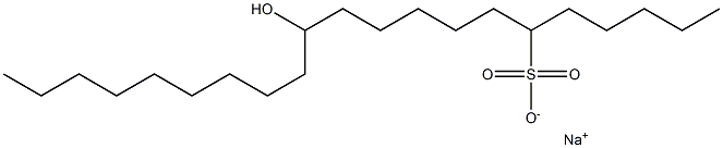 12-Hydroxyhenicosane-6-sulfonic acid sodium salt 结构式