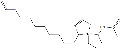 1-[1-(Acetylamino)ethyl]-1-ethyl-2-(10-undecenyl)-3-imidazoline-1-ium 结构式
