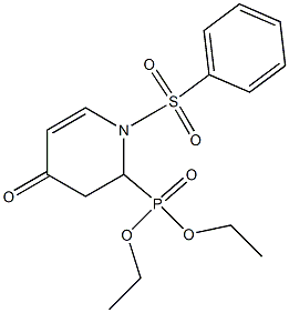 [(1-Phenylsulfonyl-4-oxo-1,2,3,4-tetrahydropyridin)-2-yl]phosphonic acid diethyl ester 结构式