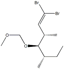 (3S,4R,5S)-1,1-Dibromo-3,5-dimethyl-4-methoxymethoxy-1-heptene 结构式