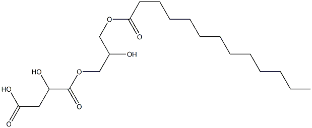 L-Malic acid hydrogen 1-(2-hydroxy-3-tridecanoyloxypropyl) ester 结构式