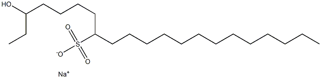 3-Hydroxyhenicosane-8-sulfonic acid sodium salt 结构式
