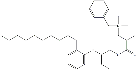 N,N-Dimethyl-N-benzyl-N-[2-[[2-(2-decylphenyloxy)butyl]oxycarbonyl]propyl]aminium 结构式