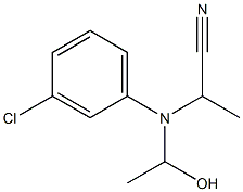 N-(1-Cyanoethyl)-N-(1-hydroxyethyl)-m-chloroaniline 结构式