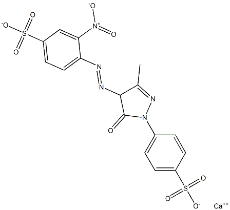 4-[4-[(2-Nitro-4-sulfophenyl)azo]-3-methyl-5-oxo-2-pyrazolin-1-yl]benzenesulfonic acid calcium salt 结构式