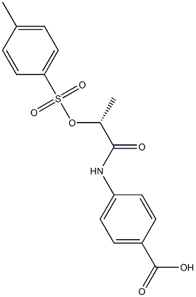 (+)-4-[[(R)-2-(p-Toluenesulfonyloxy)propionyl]amino]benzoic acid 结构式