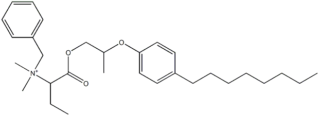 N,N-Dimethyl-N-benzyl-N-[1-[[2-(4-octylphenyloxy)propyl]oxycarbonyl]propyl]aminium 结构式